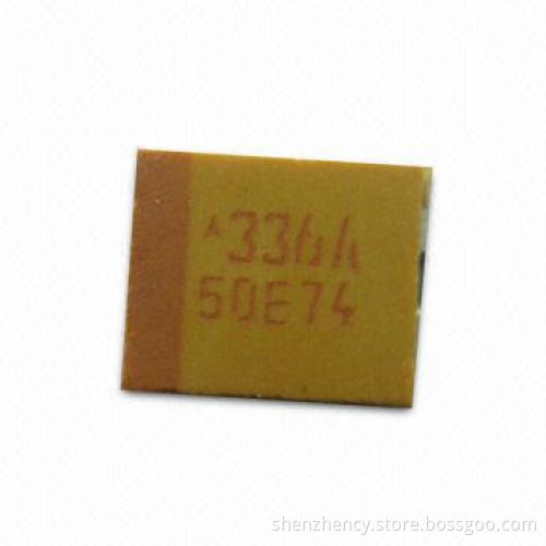 Tantalum Capacitor with Rated Voltage of 4 to 50V and Life Test of 2,000hrs